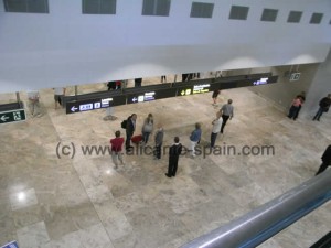 Alicante Airport in Spain - Arrival area