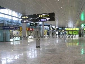 Counters of Car Hire Companies at Alicante Airport Arrival area