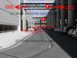 Alicante Airport walking tunnels to car hire parking