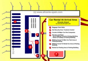 Alicante Airport Car Hire Tips Map