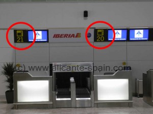 Check In Desk Ibera at Alicante airport