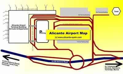 Alicante Airport Map