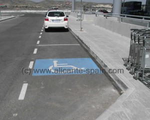 Parking for Handicapped at Alicante Airport