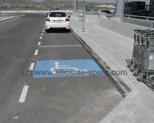 Parking for Handicapped at Alicante Airport