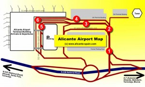 Roads at Alicante Spain Airport