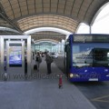 Busstop for local buses to Benidorm Alicante Murcia and Denia outside the departure area of alicante airport