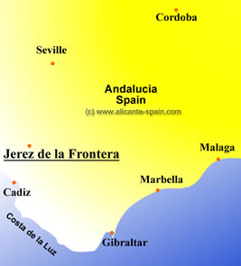 jerez spain map enlarge