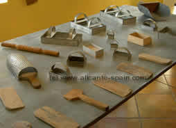 Molds at the turron museum in jijona Costa Blanca Spain