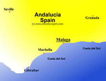 Malaga Spain map