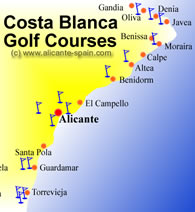 Golf Couses around the Costa Blanca