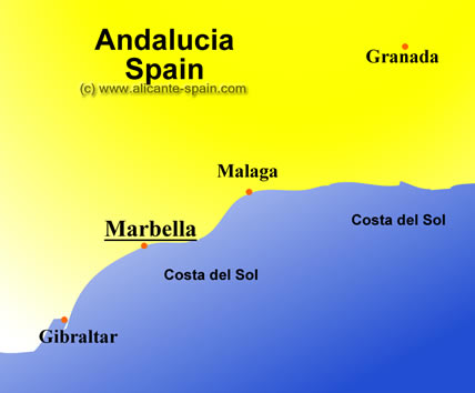 Map of Marbella Spain