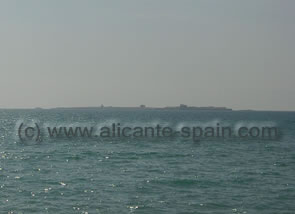 View from Santa Pola to Island of Tabarca