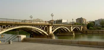 seville spain bridge over the guadaquivir