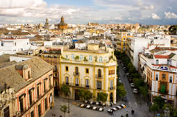 City Overview of Seville in Spain