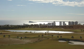 View from the Benidorm Golf Course to Playa Poniente